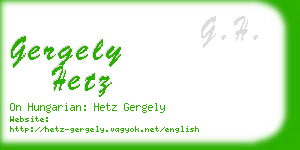 gergely hetz business card